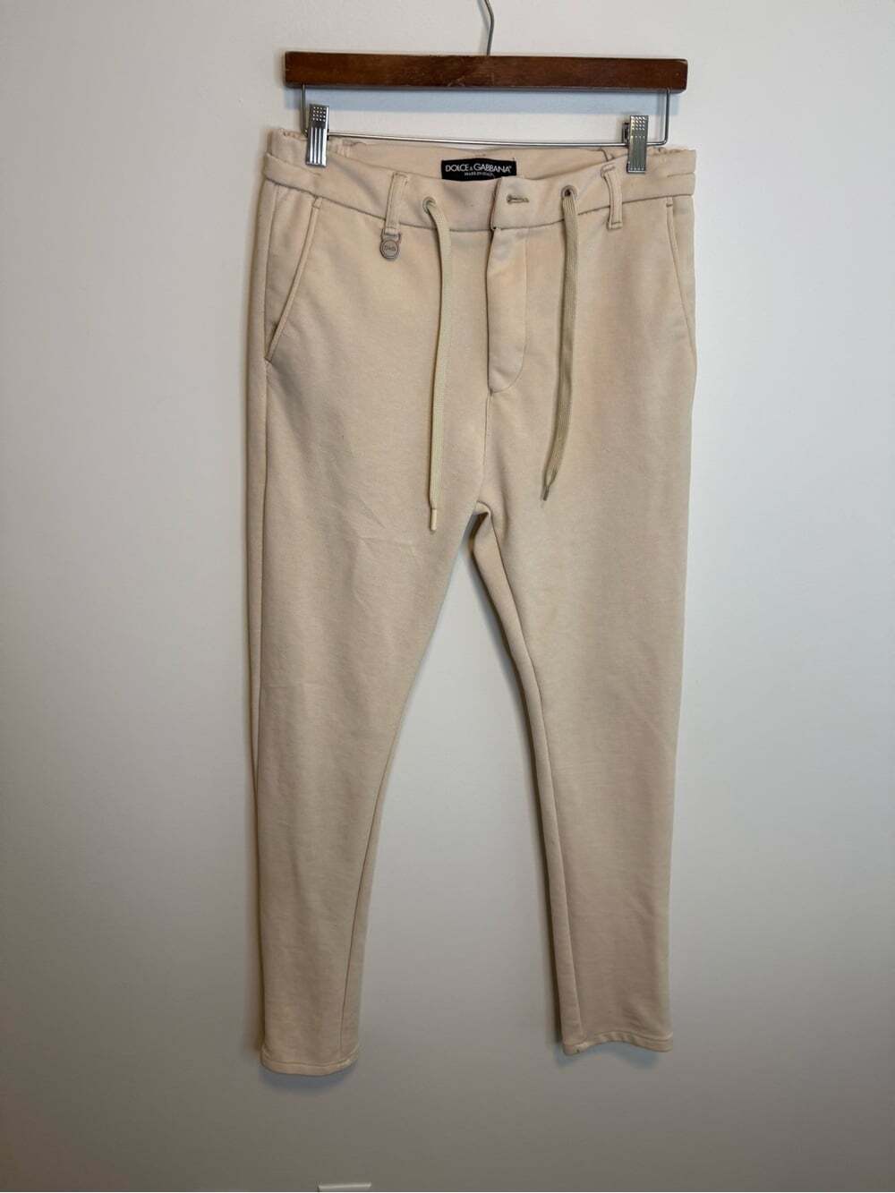 Dolce & Gabbana Men's Cream Jogger Pants size small
